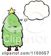 Poster, Art Print Of Thinking Christmas Tree Mascot