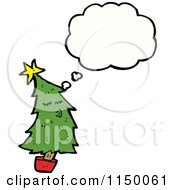 Poster, Art Print Of Thinking Christmas Tree Mascot