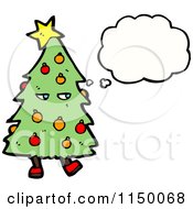 Poster, Art Print Of Thinking Christmas Tree Mascot