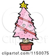 Poster, Art Print Of Pink Christmas Tree Mascot