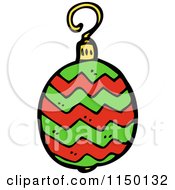 Cartoon Of A Christmas Bauble Ornament Royalty Free Vector Clipart