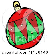 Cartoon Of A Christmas Bauble Ornament Royalty Free Vector Clipart