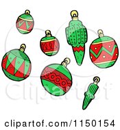 Poster, Art Print Of Christmas Bauble Ornaments
