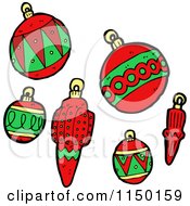Poster, Art Print Of Christmas Bauble Ornaments