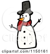 Poster, Art Print Of Winter Christmas Snowman