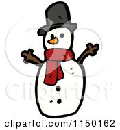 Poster, Art Print Of Winter Christmas Snowman