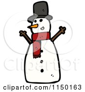 Poster, Art Print Of Winter Christmas Snowman