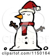 Poster, Art Print Of Winter Christmas Snowman