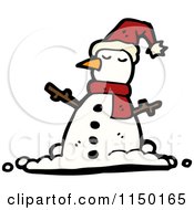 Poster, Art Print Of Winter Christmas Snowman