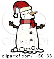 Poster, Art Print Of Winter Christmas Snowman