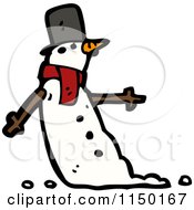 Poster, Art Print Of Winter Christmas Snowman