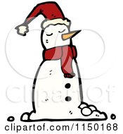 Poster, Art Print Of Winter Christmas Snowman