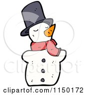 Poster, Art Print Of Winter Christmas Snowman