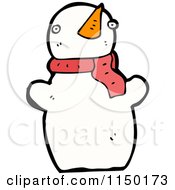 Poster, Art Print Of Winter Christmas Snowman