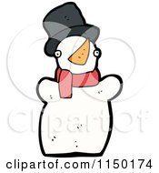 Poster, Art Print Of Winter Christmas Snowman