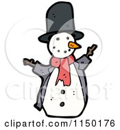 Poster, Art Print Of Winter Christmas Snowman