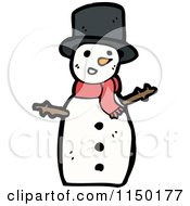 Poster, Art Print Of Winter Christmas Snowman