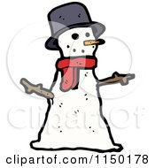 Poster, Art Print Of Winter Christmas Snowman