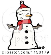 Poster, Art Print Of Winter Christmas Snowman