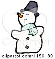 Poster, Art Print Of Winter Christmas Snowman