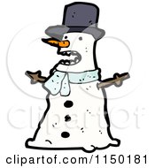 Poster, Art Print Of Winter Christmas Snowman