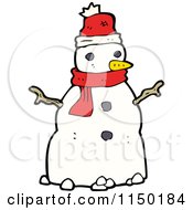 Poster, Art Print Of Winter Christmas Snowman