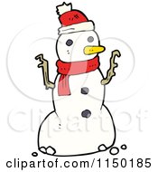 Poster, Art Print Of Winter Christmas Snowman