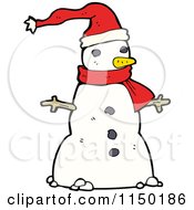 Poster, Art Print Of Winter Christmas Snowman