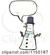 Poster, Art Print Of Thinking Christmas Snowman