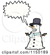 Poster, Art Print Of Thinking Christmas Snowman