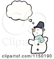 Poster, Art Print Of Thinking Christmas Snowman