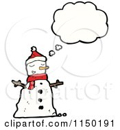 Poster, Art Print Of Thinking Christmas Snowman