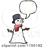 Poster, Art Print Of Thinking Christmas Snowman