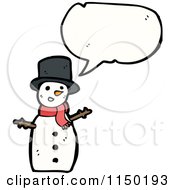 Poster, Art Print Of Thinking Christmas Snowman