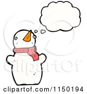 Poster, Art Print Of Thinking Christmas Snowman