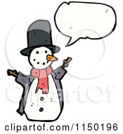 Poster, Art Print Of Thinking Christmas Snowman