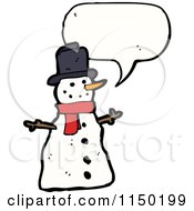 Poster, Art Print Of Thinking Christmas Snowman