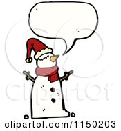 Poster, Art Print Of Thinking Christmas Snowman