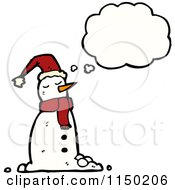 Poster, Art Print Of Thinking Christmas Snowman