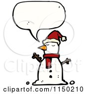 Poster, Art Print Of Thinking Christmas Snowman