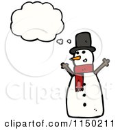 Poster, Art Print Of Thinking Christmas Snowman