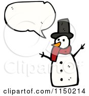 Poster, Art Print Of Thinking Christmas Snowman