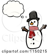 Poster, Art Print Of Thinking Christmas Snowman