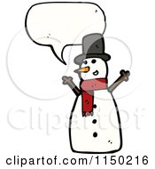 Poster, Art Print Of Thinking Christmas Snowman