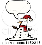 Poster, Art Print Of Thinking Christmas Snowman