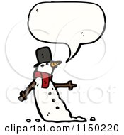 Poster, Art Print Of Thinking Christmas Snowman