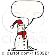 Poster, Art Print Of Thinking Christmas Snowman