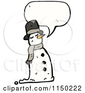 Poster, Art Print Of Thinking Christmas Snowman