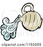Cartoon Of A Pouring Aquarius Water Jug Royalty Free Vector Clipart by lineartestpilot