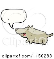Cartoon Of A Thinking Dog Royalty Free Vector Clipart